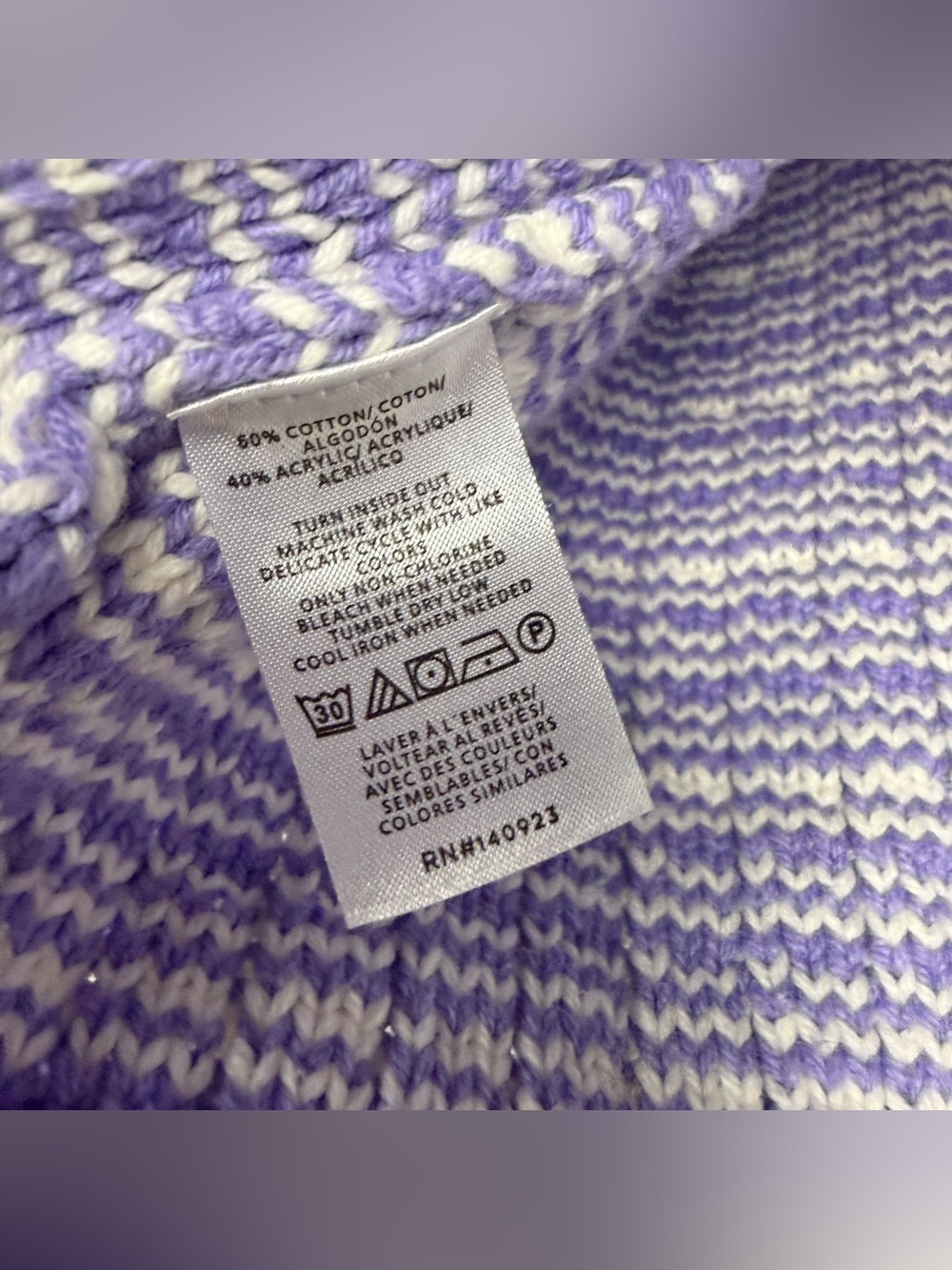 Ann Taylor 2024 Lilac Double Breasted Knit Sweater Jacket - Picture 5 of 5